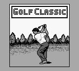 Golf title screen for GameBoy